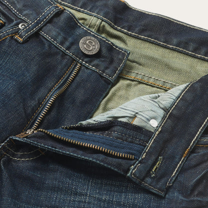 1312 Fit Jeans With Back Pocket Detail Dark Blue - Stetson