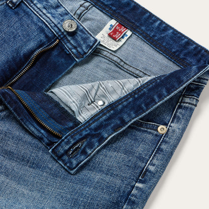 1015 Rocker Fit with Stretch Jeans Medium Wash Distressed - Stetson