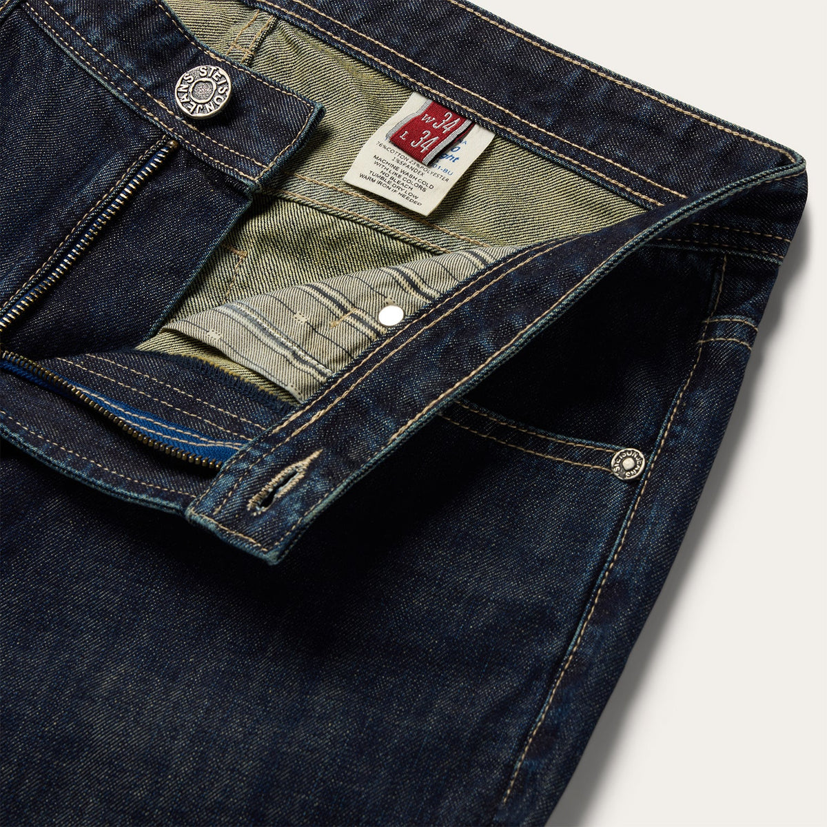 1210 Slim Straight Fit Jeans Medium Dark Blue - Stetson