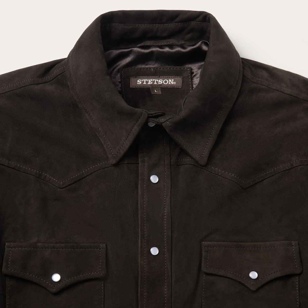 Suede Shirt Jacket Brown - Stetson