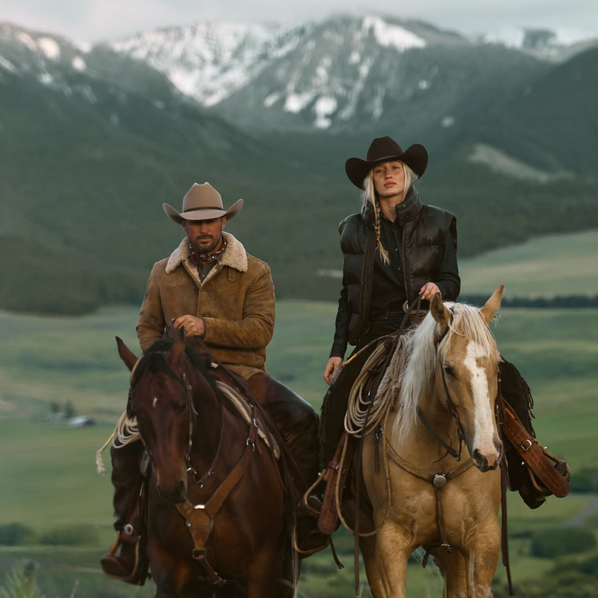 Antique Suede Shearling Jacket Brown - Stetson