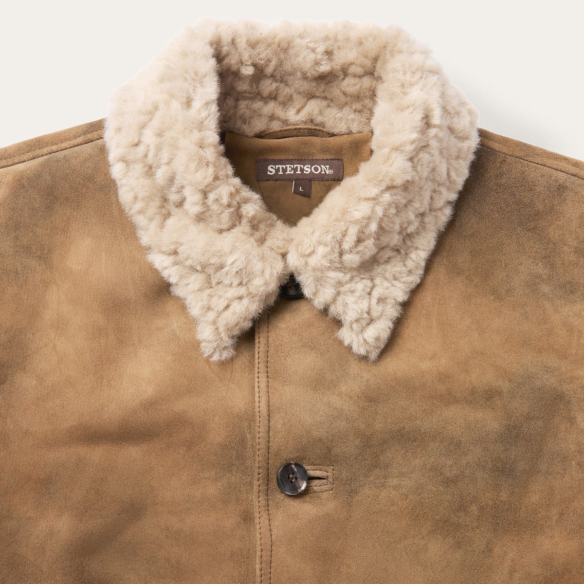 Antique Suede Shearling Jacket Brown - Stetson