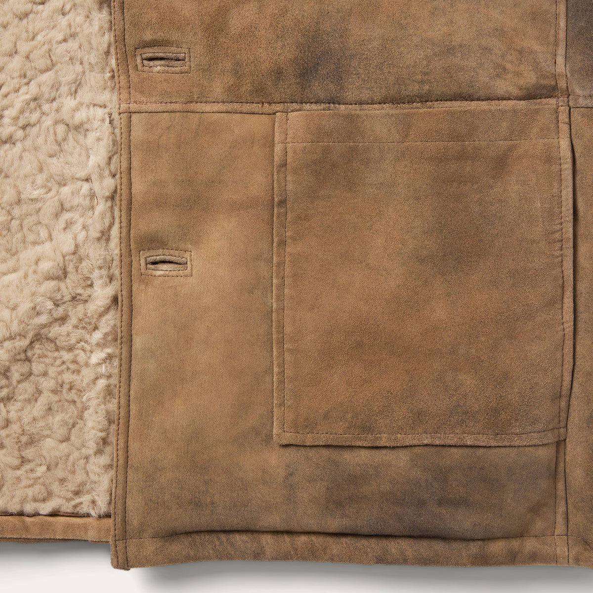 Antique Suede Shearling Jacket Brown - Stetson