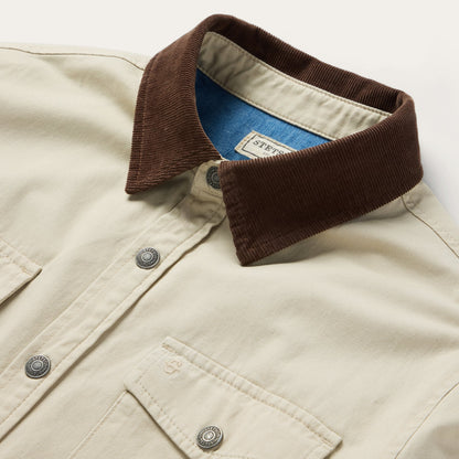 Corduroy Collar Shirt Jacket Tan - Stetson