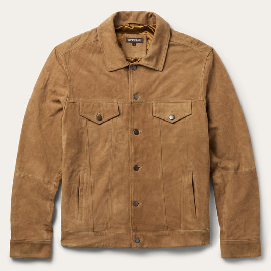 Suede Trucker Jacket Brown - Stetson