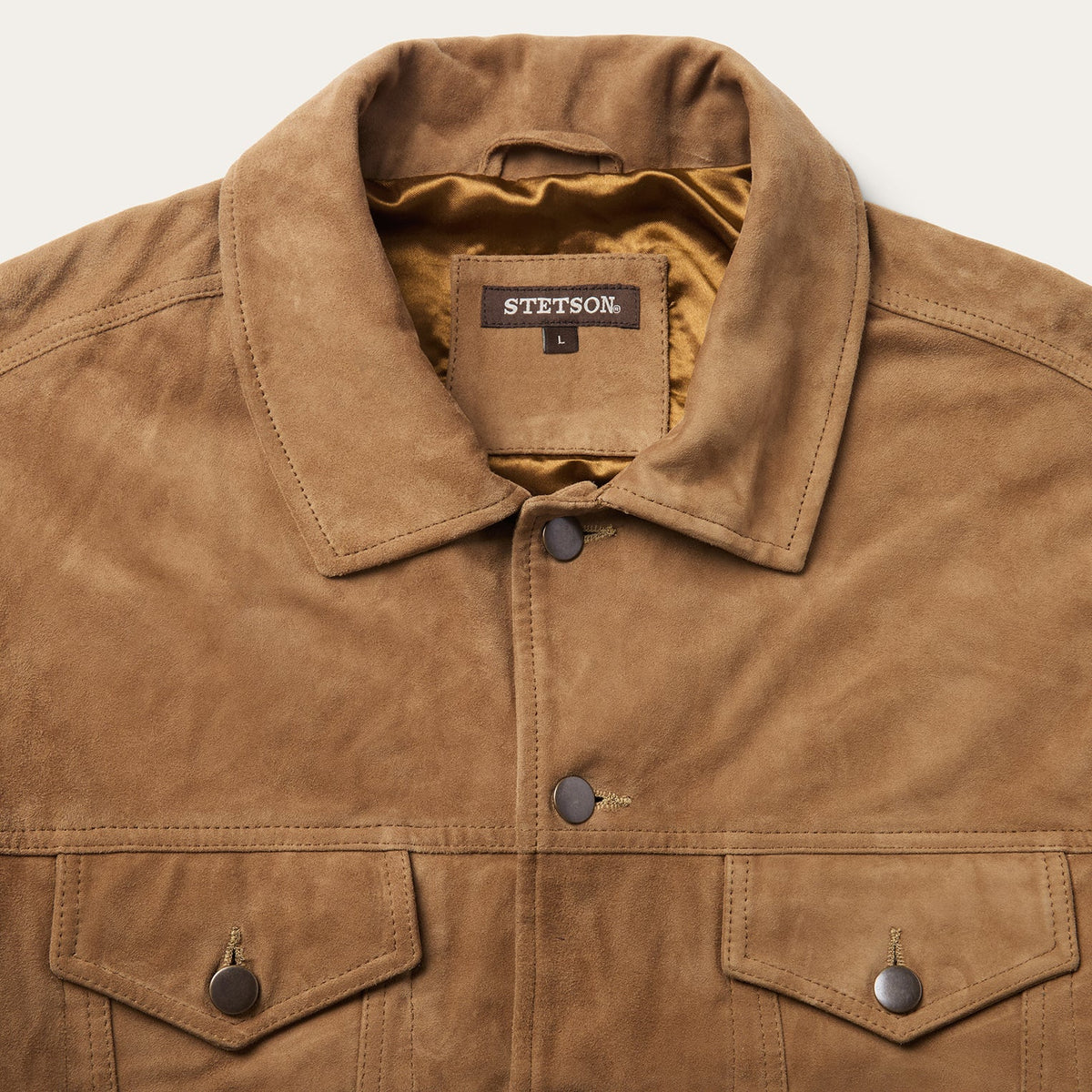 Suede Trucker Jacket Brown - Stetson