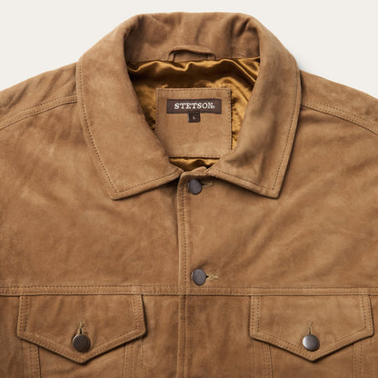 Suede Trucker Jacket Brown - Stetson