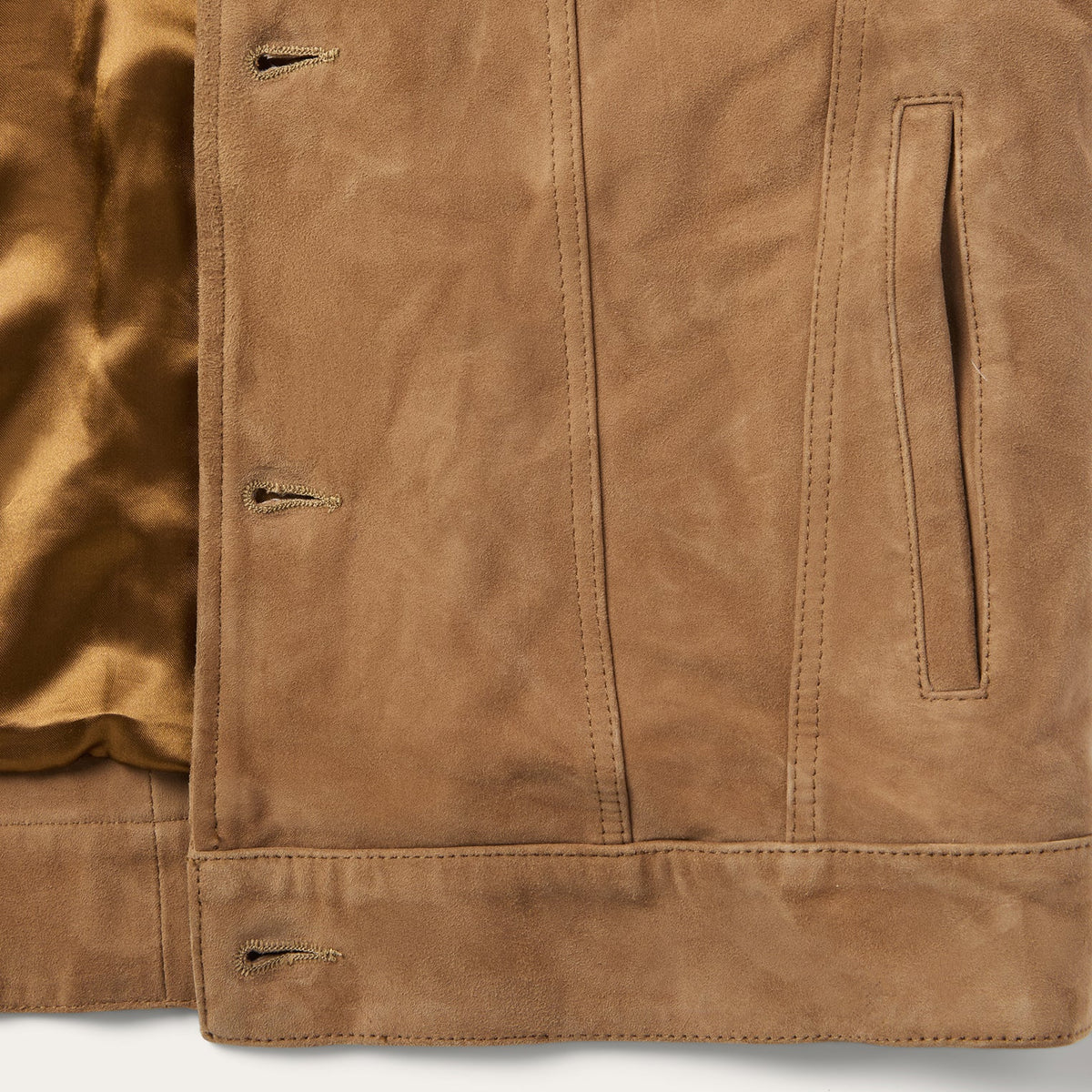 Suede Trucker Jacket Brown - Stetson