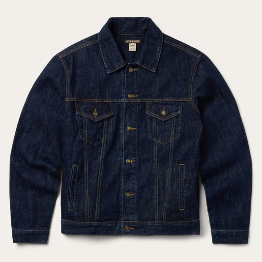 Raw Denim Trucker Jacket Blue - Stetson
