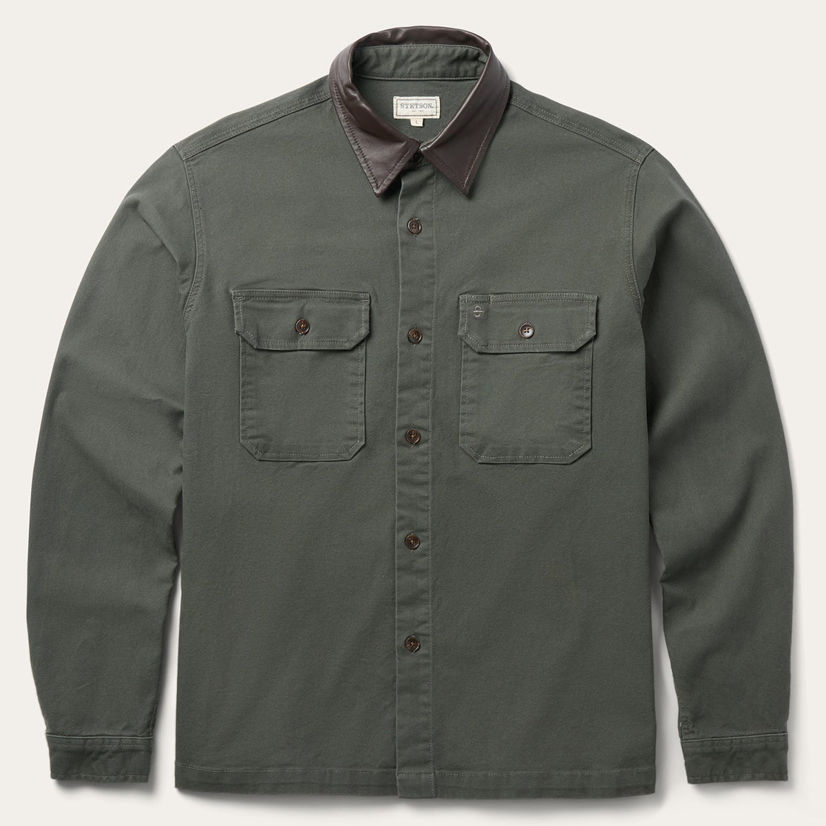Stretch Canvas Jacket Green - Stetson