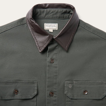 Stretch Canvas Jacket Green - Stetson