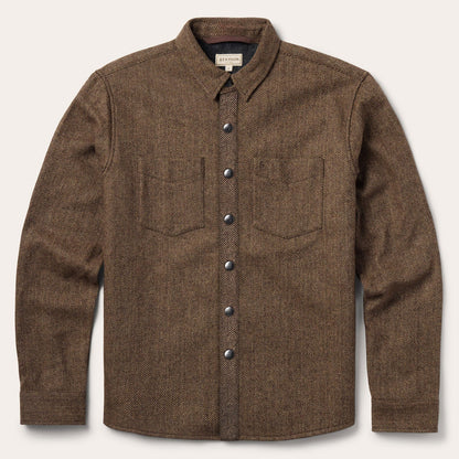 Herringbone Shirt Jacket Brown - Stetson