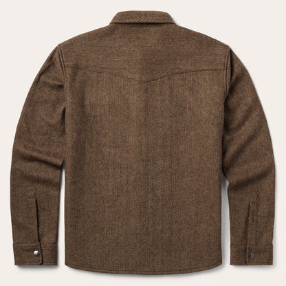 Herringbone Shirt Jacket Brown - Stetson