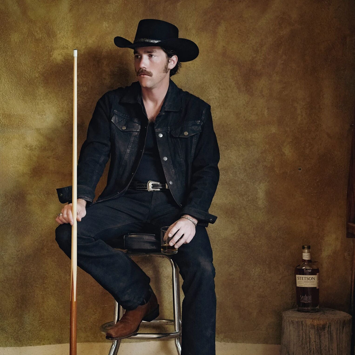 Leather Jean Jacket Black - Stetson