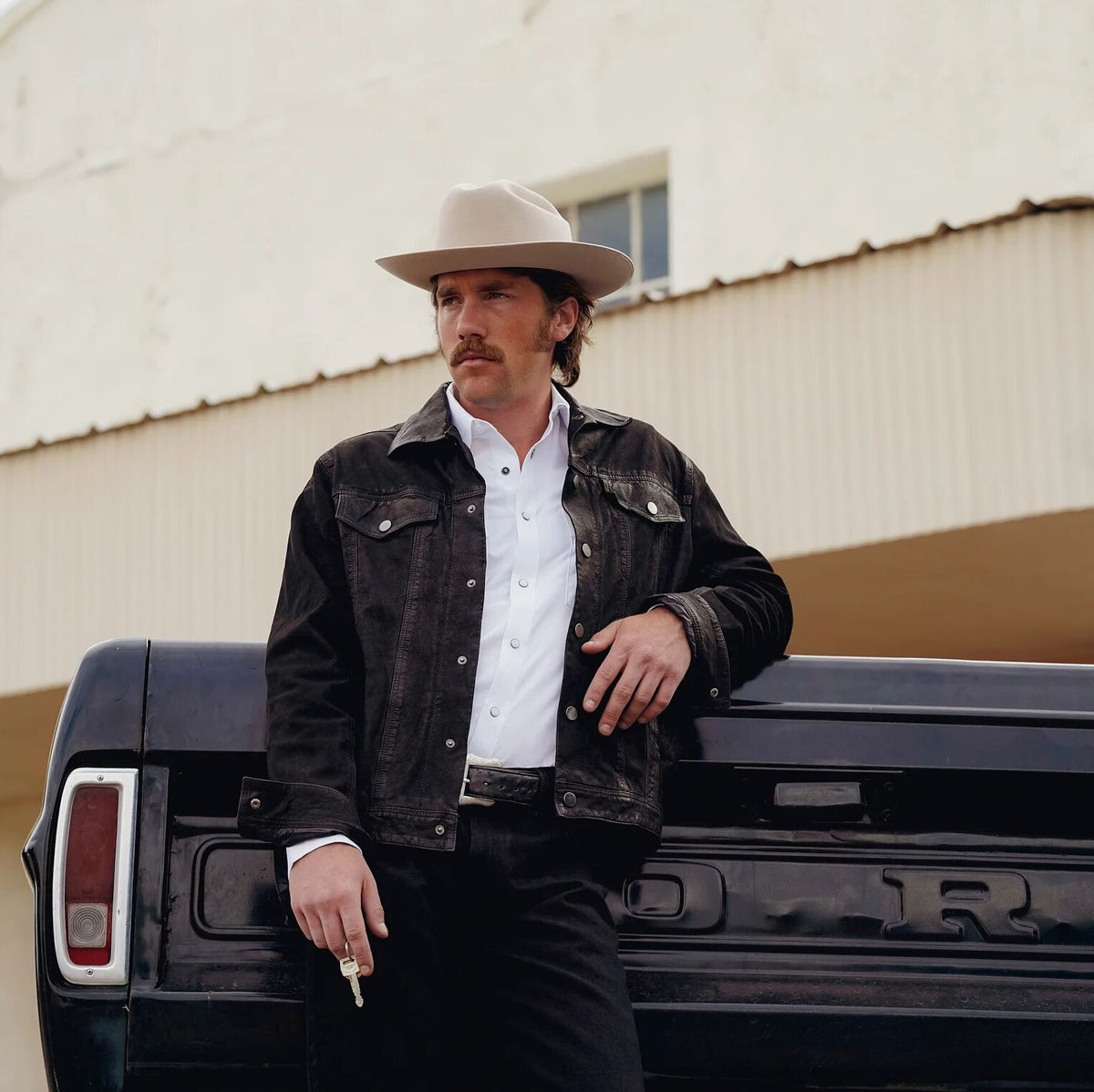 Leather Jean Jacket Black - Stetson