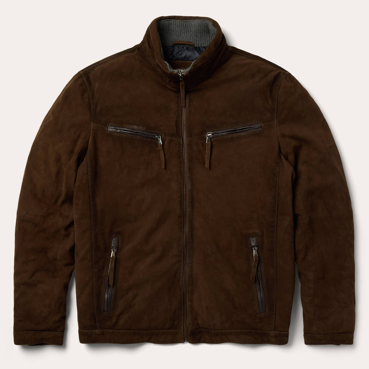 Suede Moto Jacket Brown - Stetson