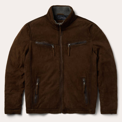 Suede Moto Jacket Brown - Stetson
