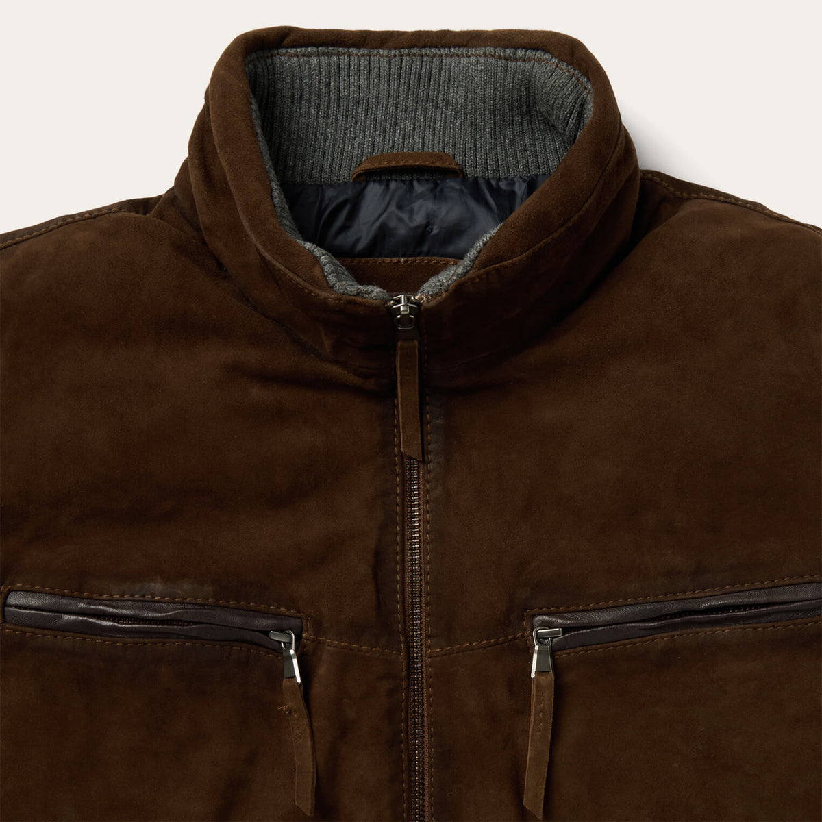 Suede Moto Jacket Brown - Stetson