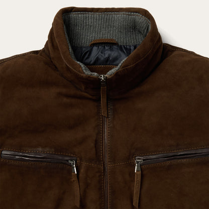 Suede Moto Jacket Brown - Stetson