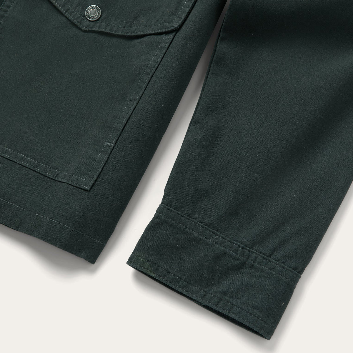Waxed Canvas Shirt Jacket Green - Stetson