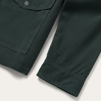 Waxed Canvas Shirt Jacket Green - Stetson