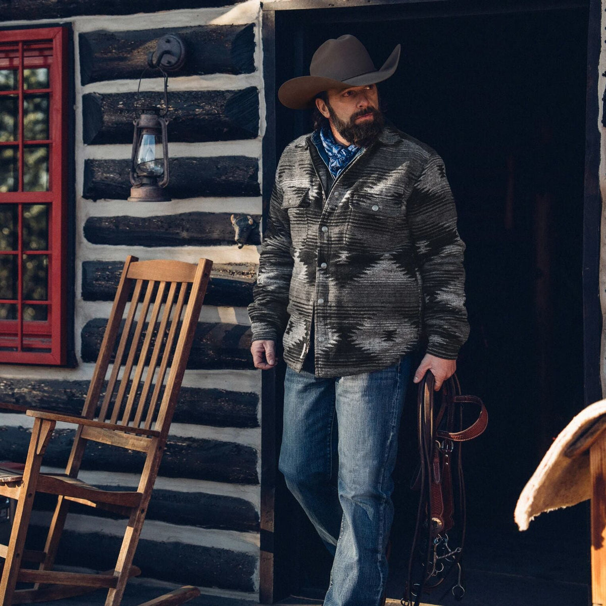 Southwestern Flannel Jacket Black - Stetson