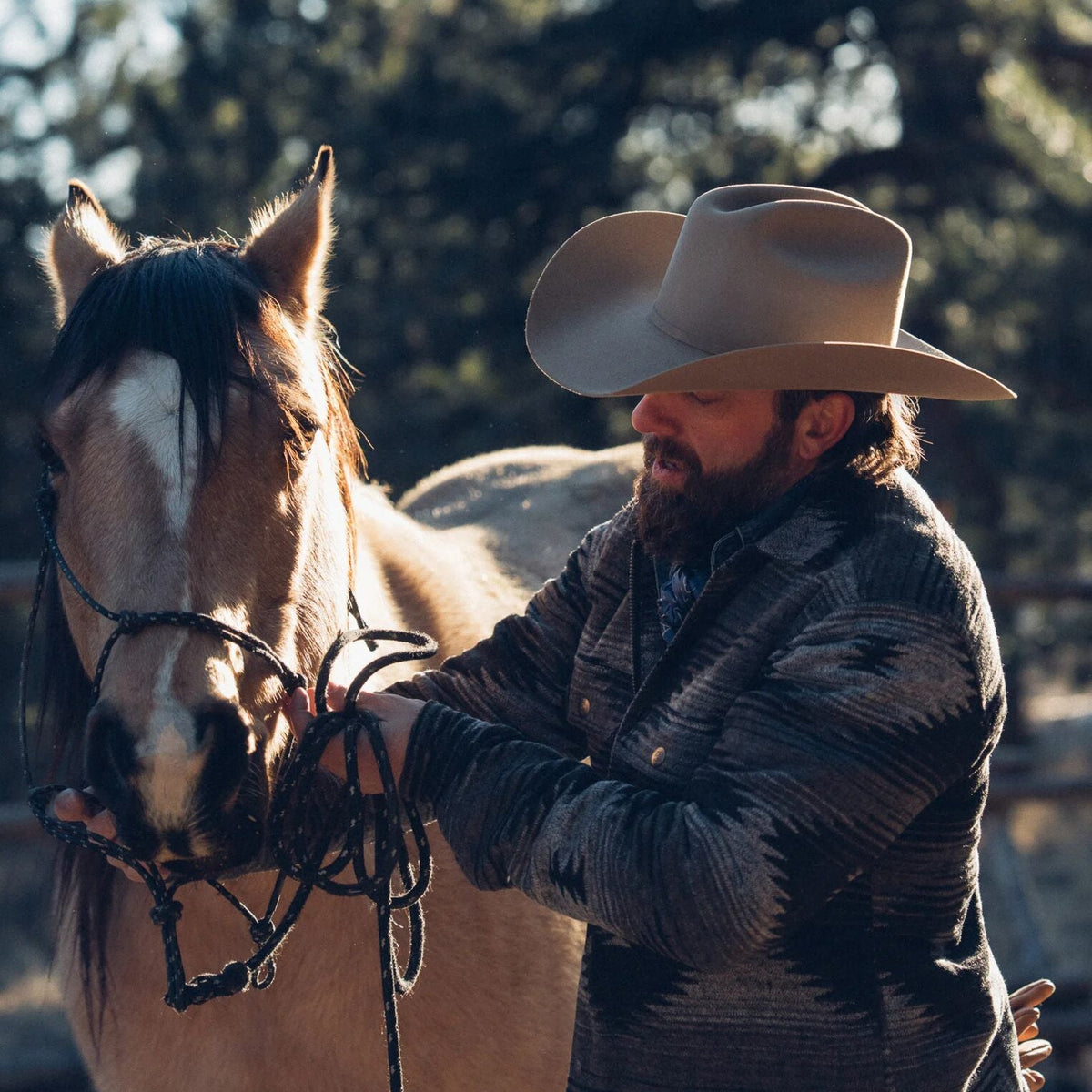 Southwestern Flannel Jacket Black - Stetson