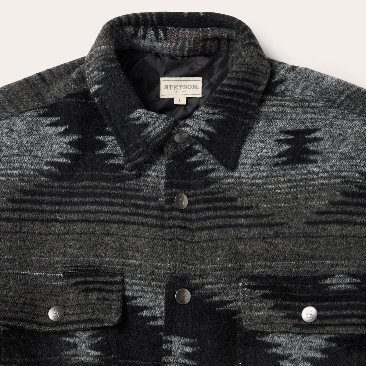 Southwestern Flannel Jacket Black - Stetson
