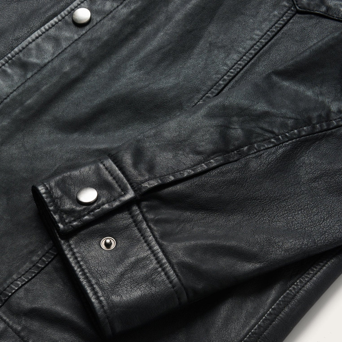 Leather Western Shirt Jacket Black - Stetson