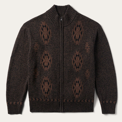 Vertical Aztec Cardigan Brown - Stetson