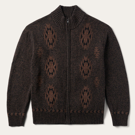 Vertical Aztec Cardigan Brown - Stetson