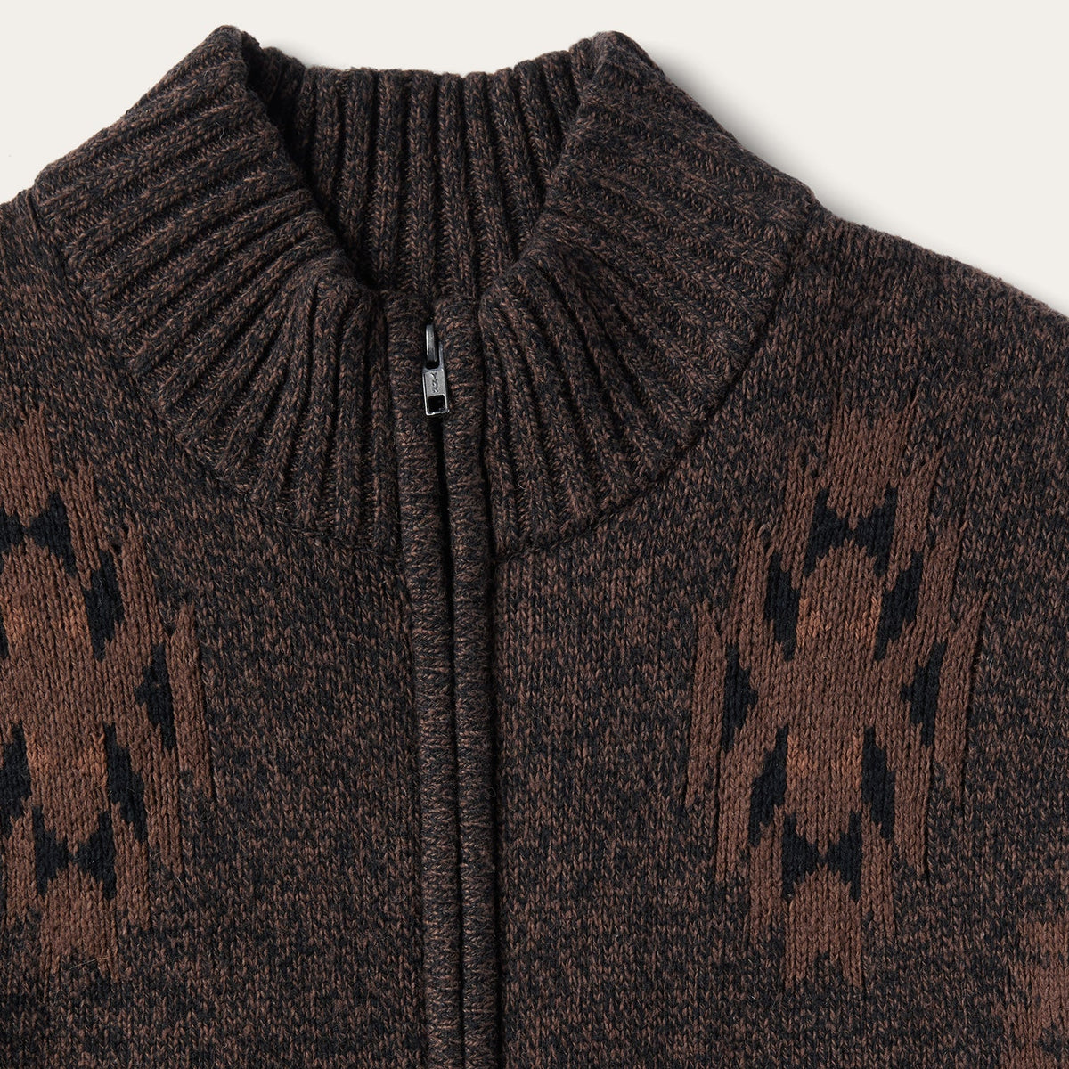 Vertical Aztec Cardigan Brown - Stetson