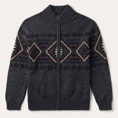 Horizontal Aztec Cardigan Grey - Stetson
