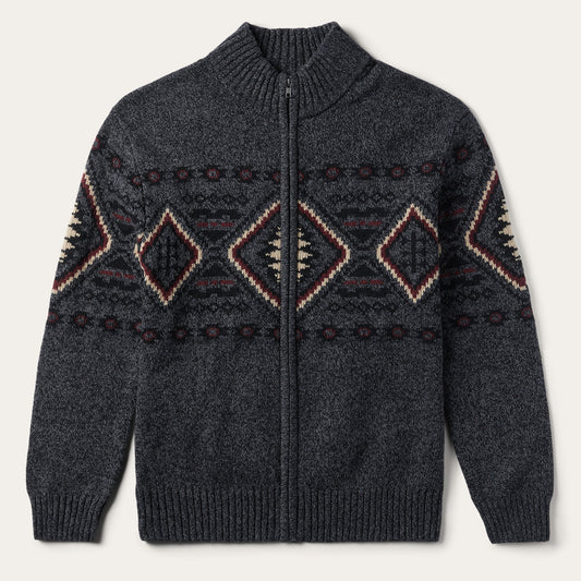 Horizontal Aztec Cardigan Grey - Stetson