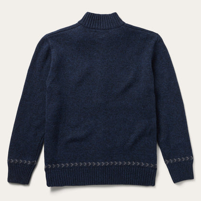 Navy Aztec Cardigan Blue - Stetson