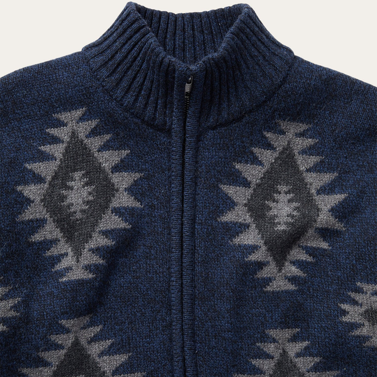 Navy Aztec Cardigan Blue - Stetson