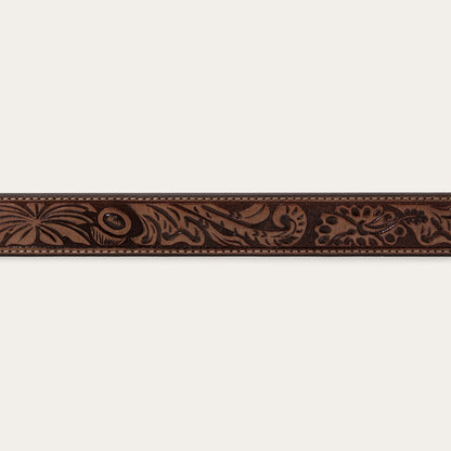 Tommy Bahama x Stetson Tooled Leather Belt Brown - Stetson