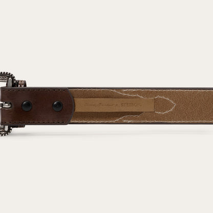 Tommy Bahama x Stetson Tooled Leather Belt Brown - Stetson