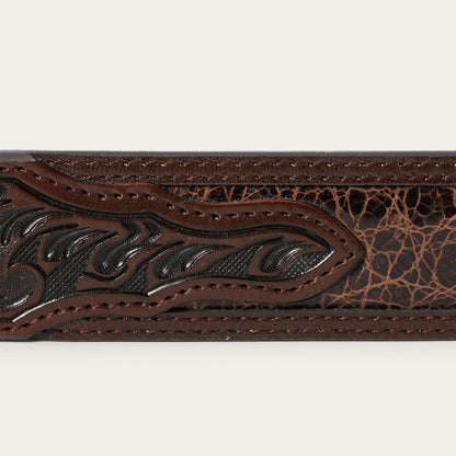 Croco Print Tooled Tapered Belt Brown/Cognac - Stetson