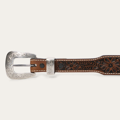 Tooled Tapered Belt Brown/Sand - Stetson