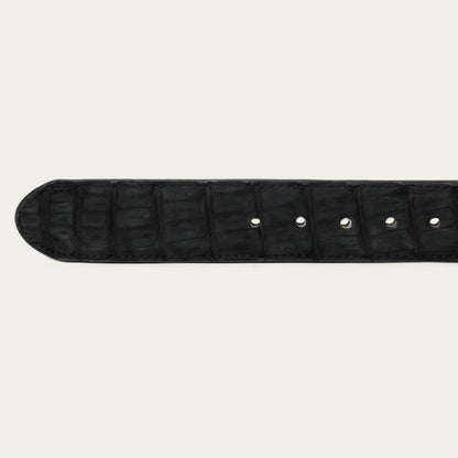 Matte Caiman Western Tab Belt Black - Stetson