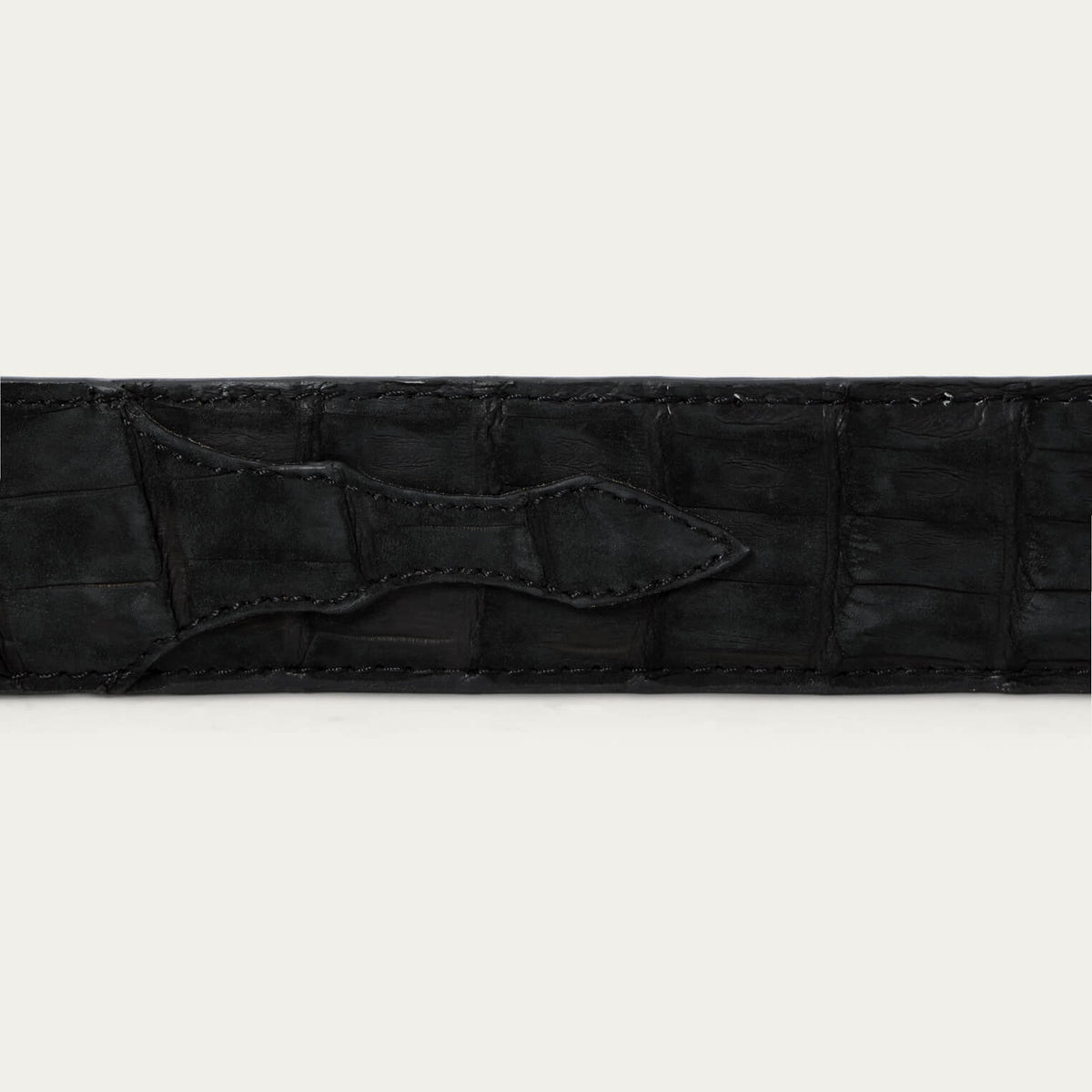 Matte Caiman Western Tab Belt Black - Stetson