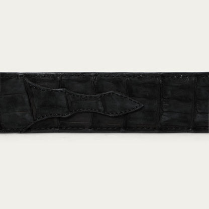 Matte Caiman Western Tab Belt Black - Stetson