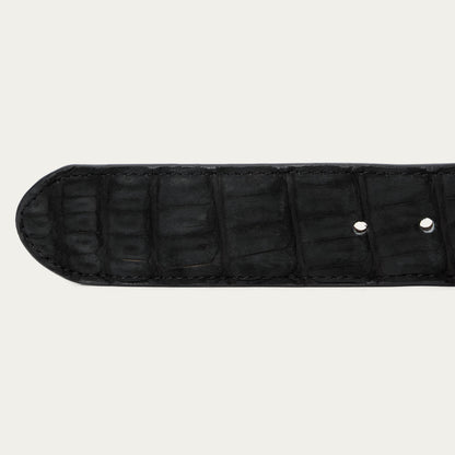 Matte Caiman Western Tab Belt Black - Stetson