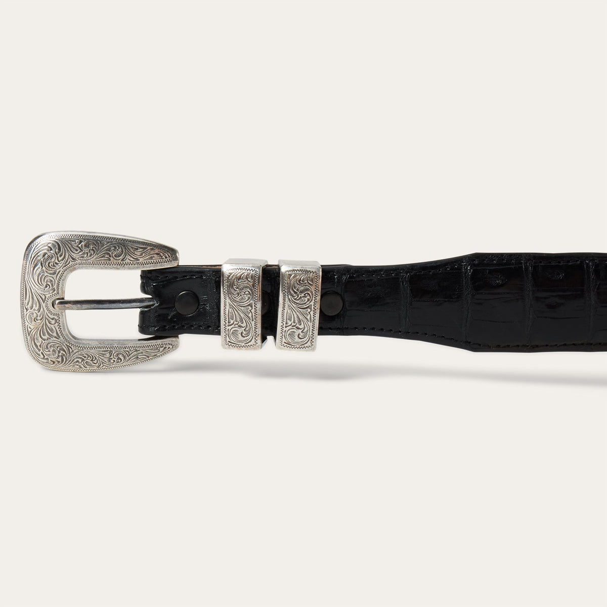 Caiman Tapered Belt Black Classic - Stetson