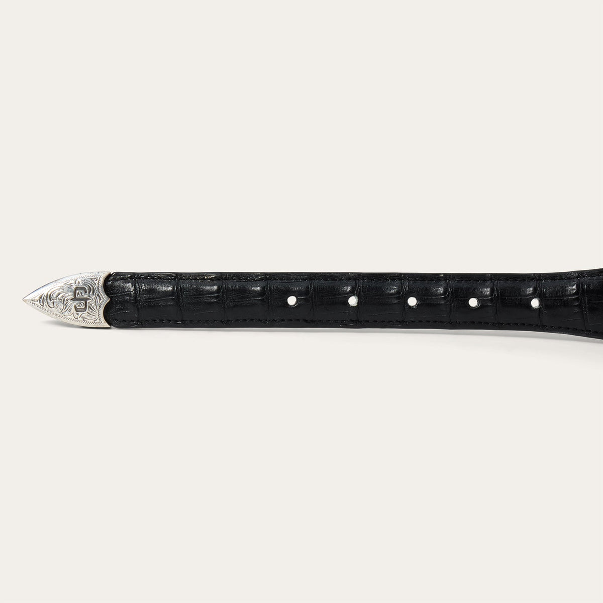 Caiman Tapered Belt Black Classic - Stetson