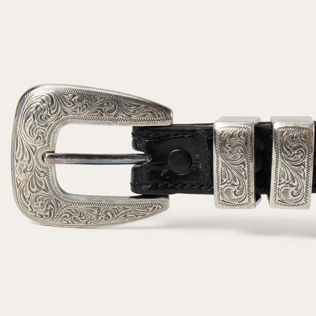 Caiman Tapered Belt Black Classic - Stetson