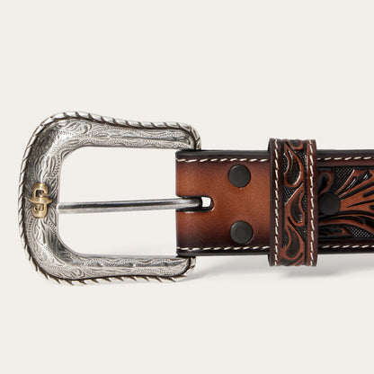 Tooled Belt Dark Brown - Stetson