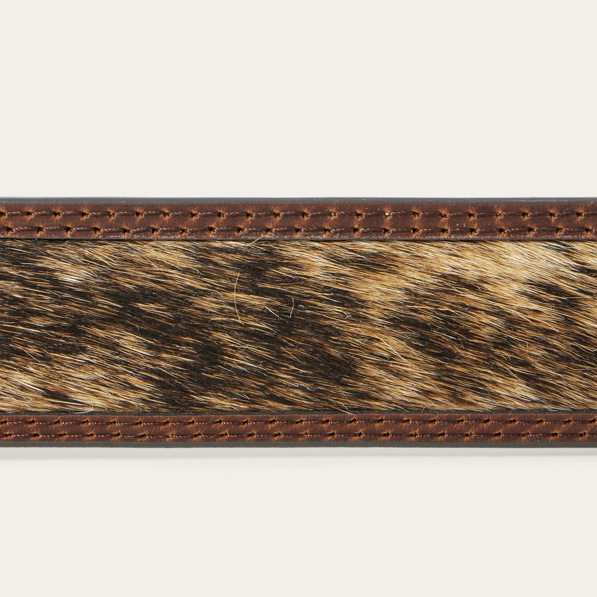 Hair-on-Hide Tooled Tab Belt Vintage/Brown - Stetson
