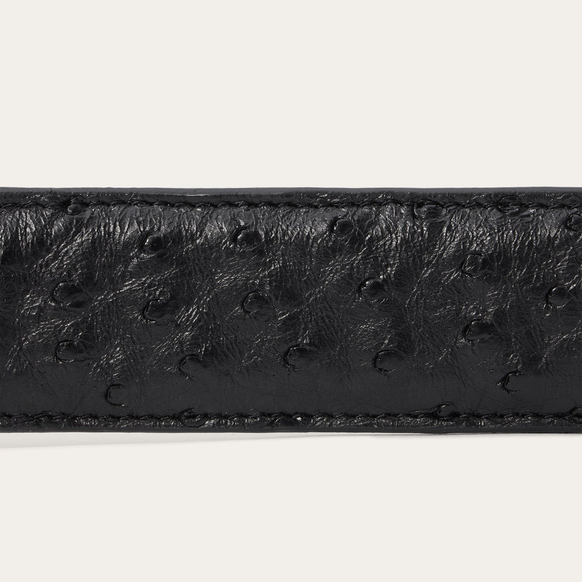 Ostrich Western Tab Belt Black - Stetson